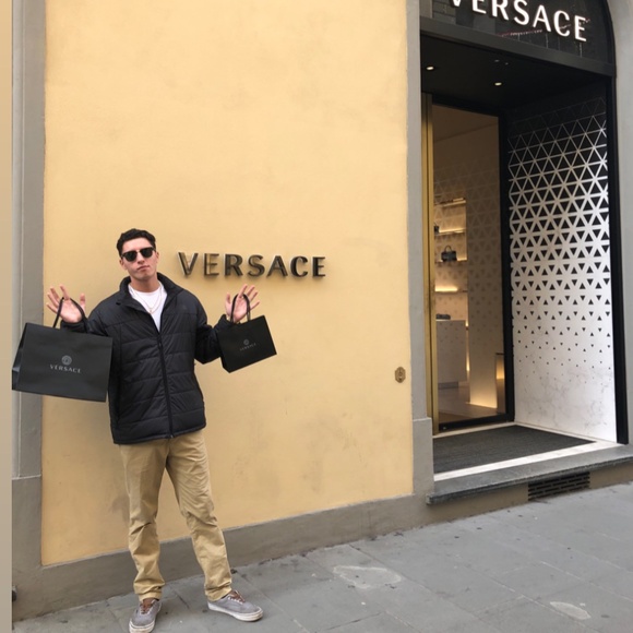 Versace Virtus Quilted Medallion Shoulder Bag - Picture 11 of 14